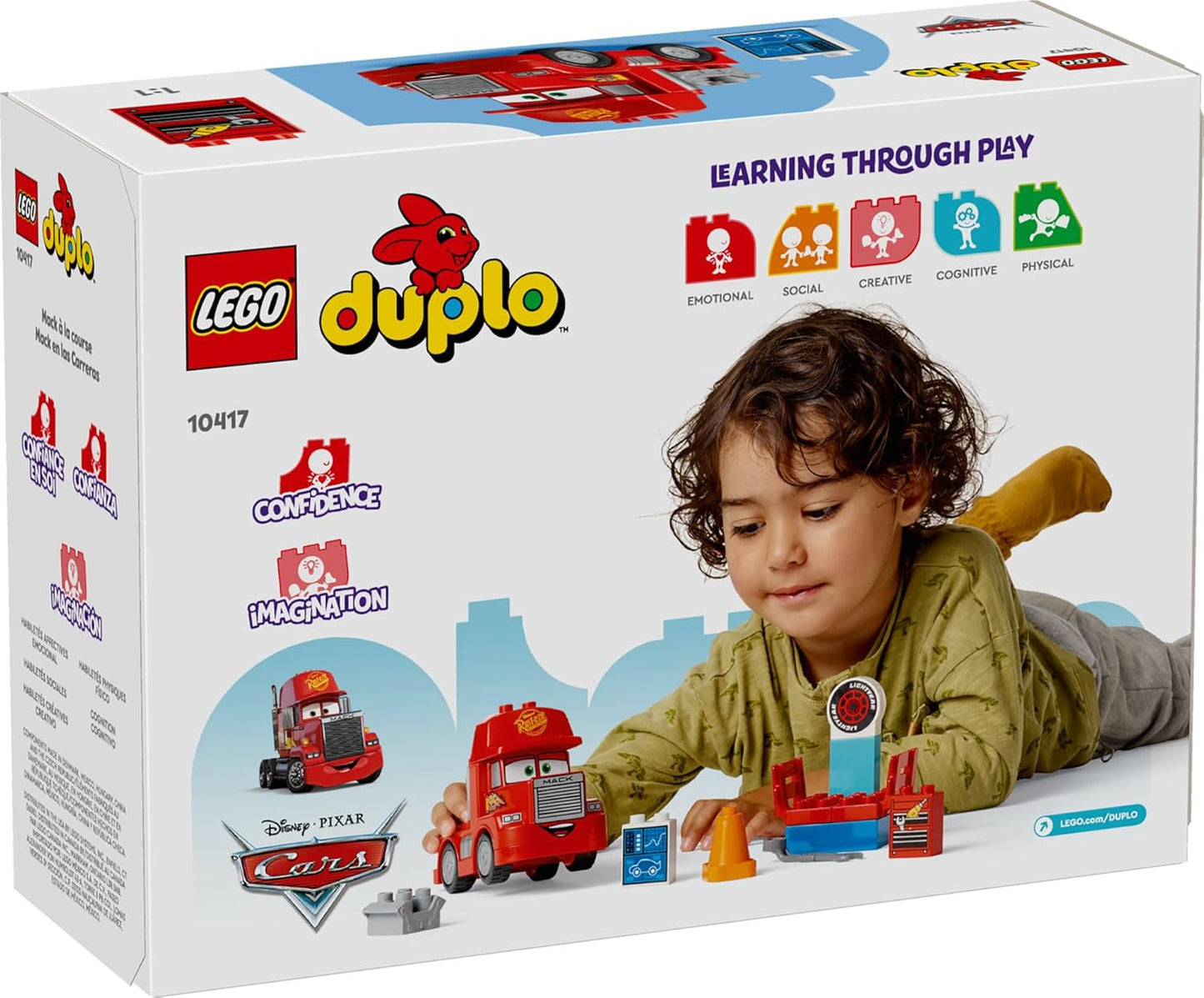 LEGO Disney Pixar Mack at The Race Cars - Pixar Cars for Toddlers Preschool Boys Girls Ages 2 - Educational Building Set