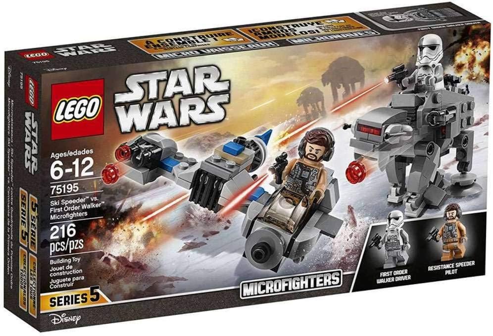 LEGO Star Wars The Last Jedi Ski Speeder vs. First Order Walker Microfighters 75195