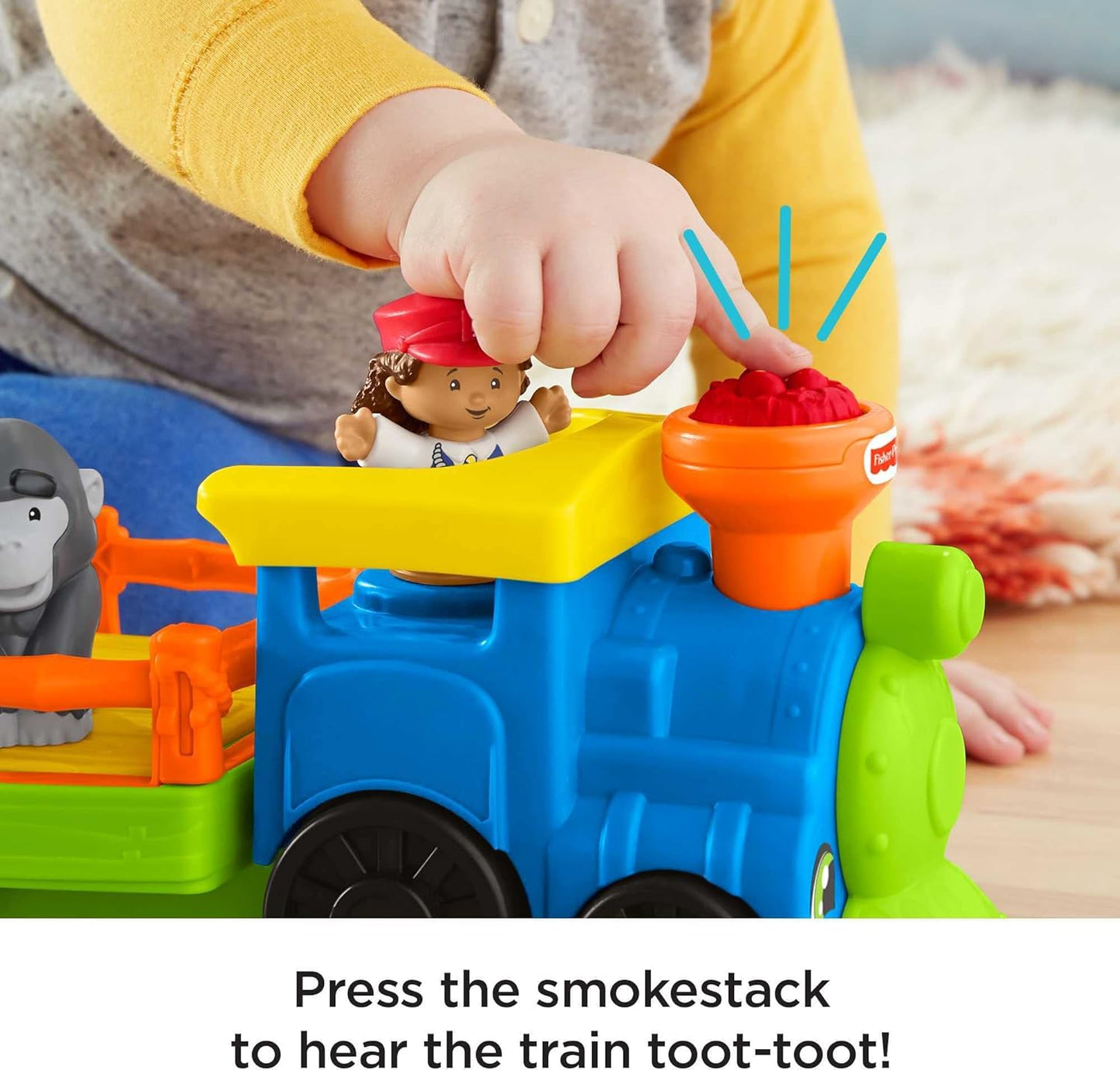 Fisher-Price Little People Toddler Toy Train Choo-Choo Zoo with Music Sounds and 3