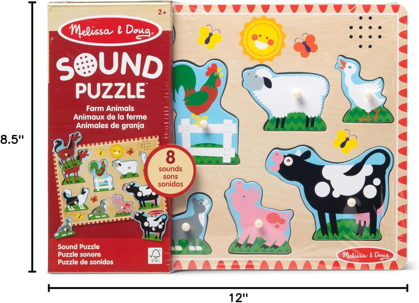 Melissa & Doug Melissa Doug Farm Animals Sound Puzzle