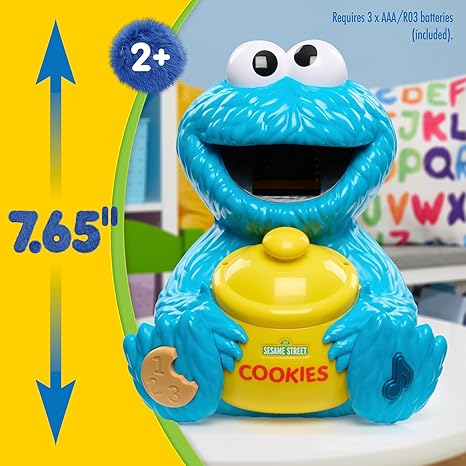 Just Play Sesame Street Cookie's Counting Jar 12-Pieces 20 Phrases and Sounds Learning