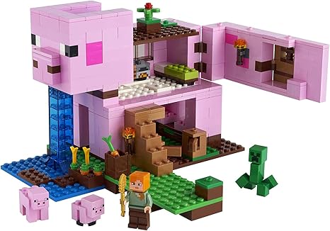 LEGO Minecraft The Pig House 21170 with Alex Creeper and 2 Pig Figures Animal Building