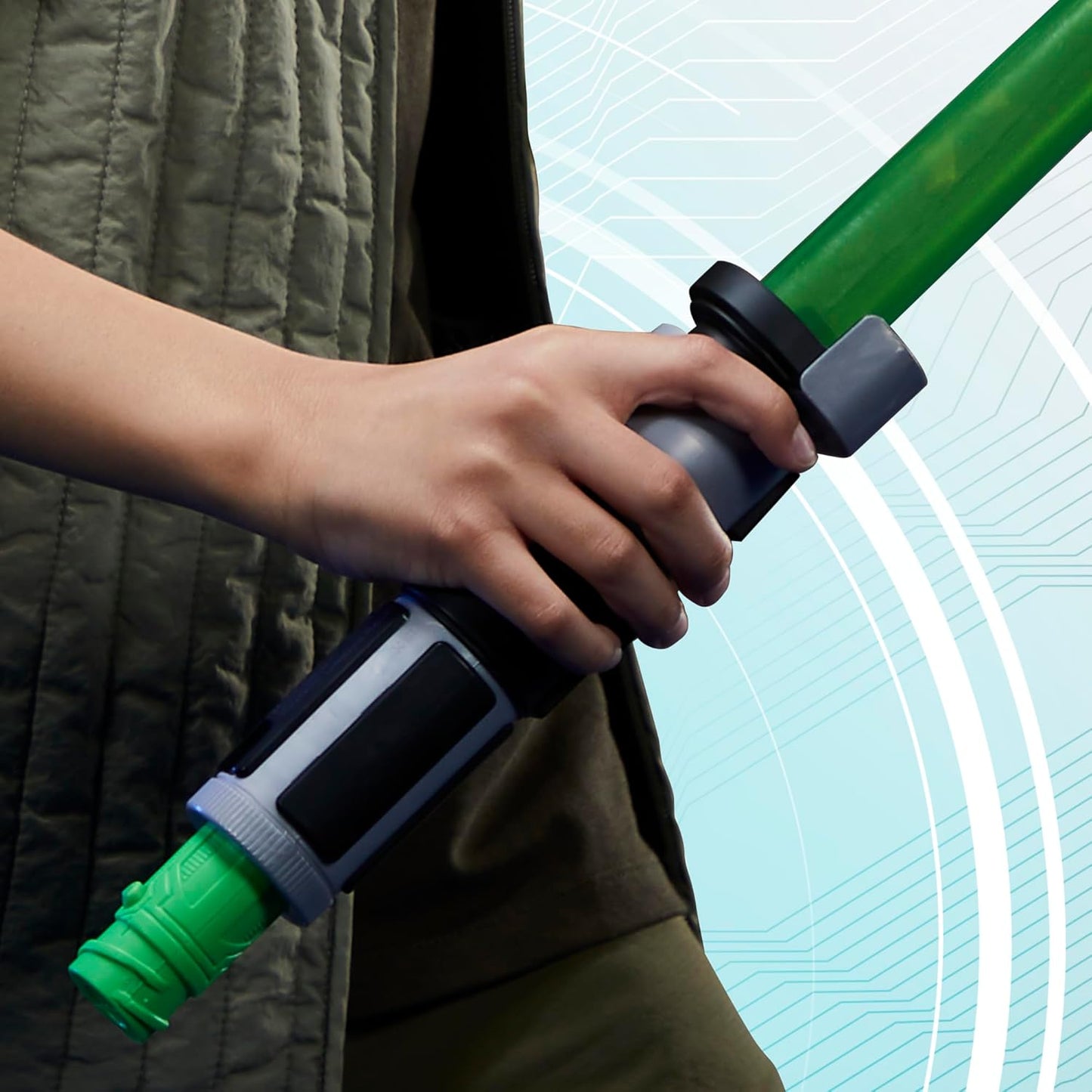 STAR WARS Lightsaber Forge Yoda Green Customizable Electronic Lightsaber for 4 Year Old