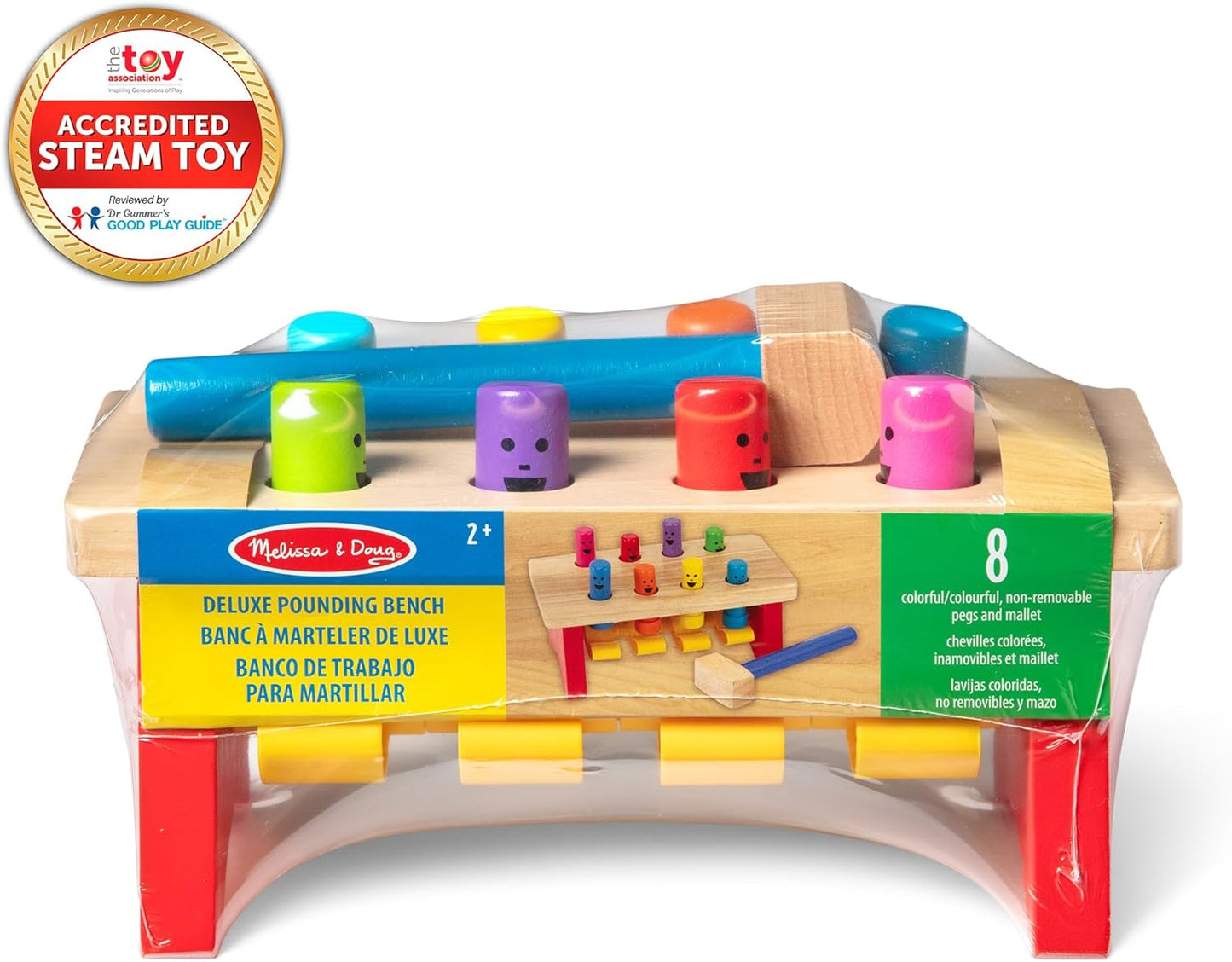 Melissa & Doug Melissa Doug Deluxe Pounding Bench Wooden Preschool Learning Toy With