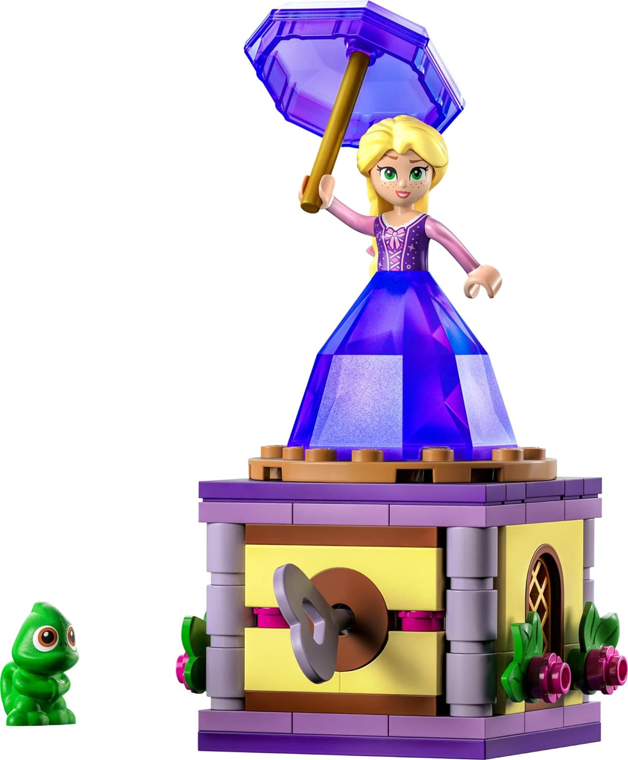 LEGO Disney Princess Twirling Rapunzel 43214 Building Toy with Diamond Dress Mini-Doll