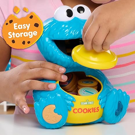 Just Play Sesame Street Cookie's Counting Jar 12-Pieces 20 Phrases and Sounds Learning