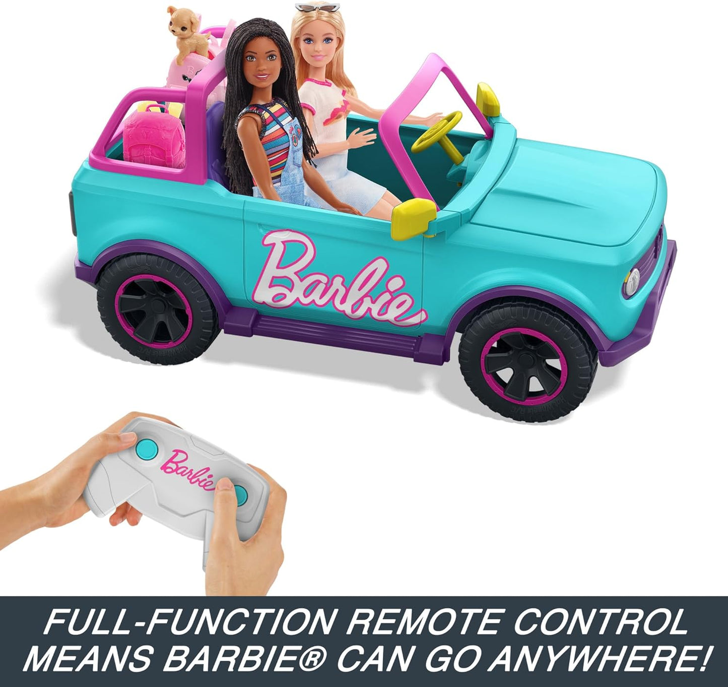 Barbie Hot Wheels RC SUV Remote-Control Pink Vehicle