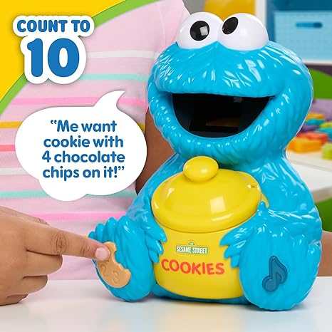 Just Play Sesame Street Cookie's Counting Jar 12-Pieces 20 Phrases and Sounds Learning