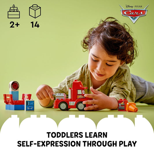 LEGO Disney Pixar Mack at The Race Cars - Pixar Cars for Toddlers Preschool Boys Girls Ages 2 - Educational Building Set