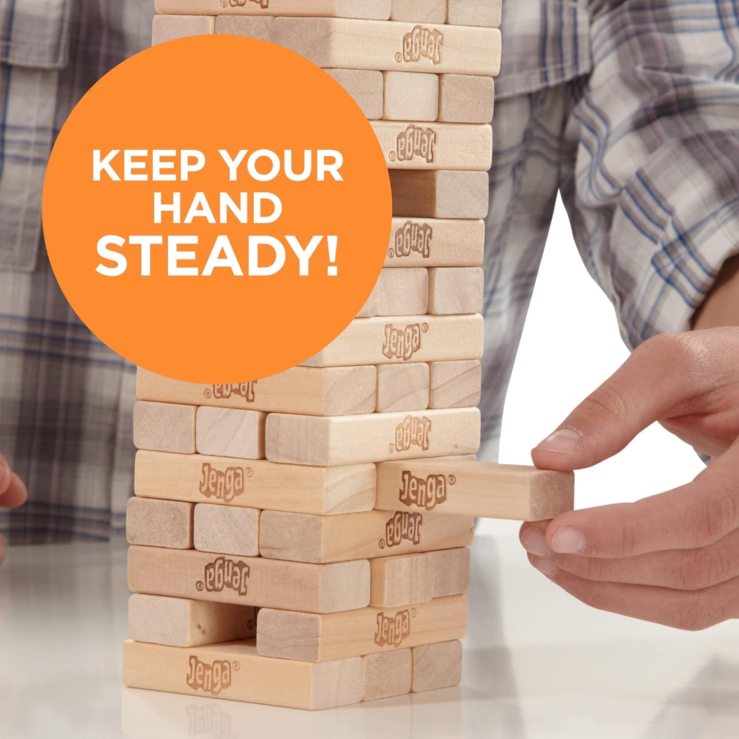 Jenga Hasbro Gaming Jenga Wooden Blocks Stacking Tumbling Tower Game Party for Families