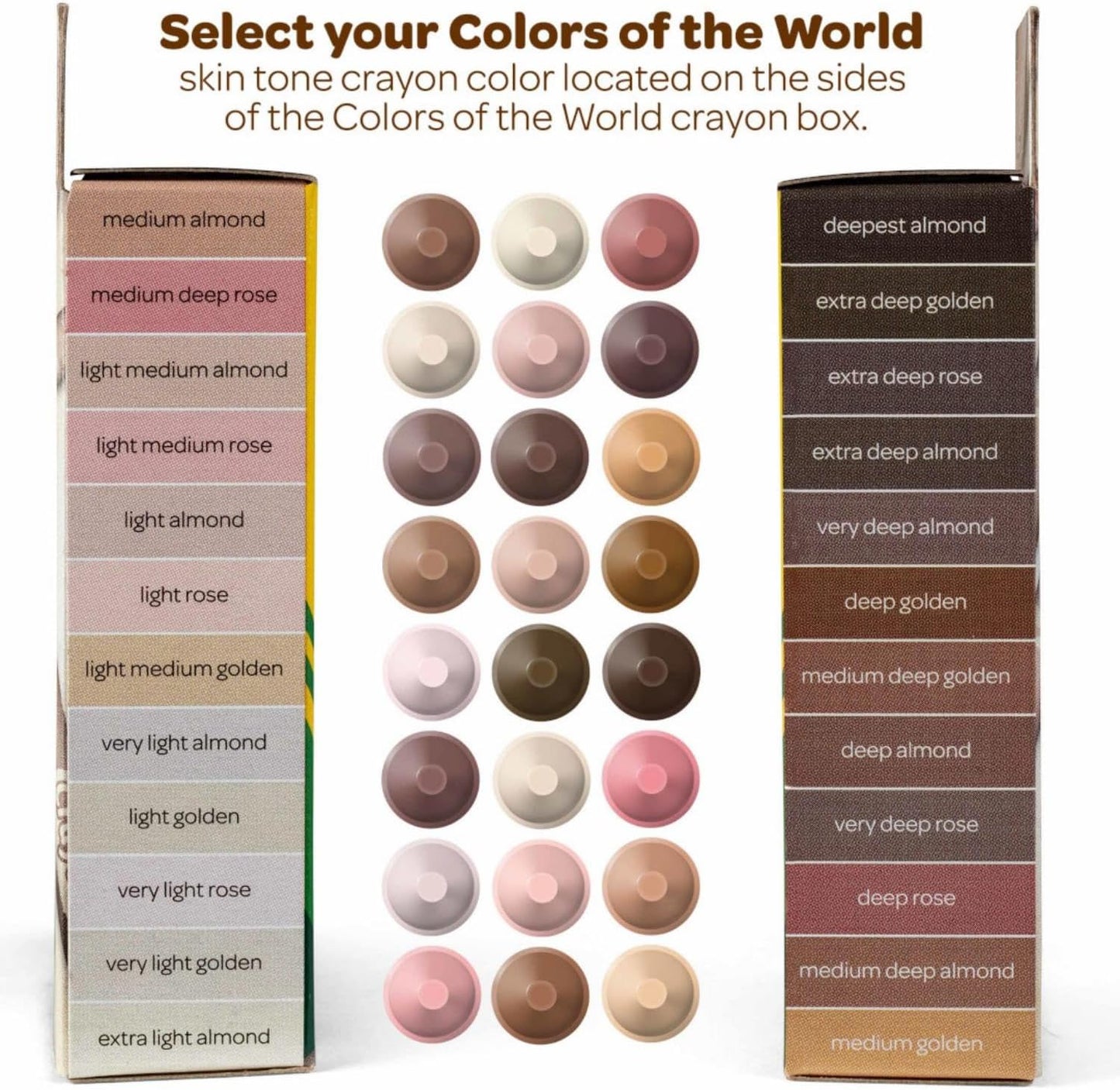 Crayola Bulk Crayon Set Colors of The World Multicultural Crayons School Supplies 6 Sets