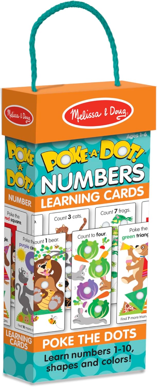 Melissa & Doug Melissa Doug Poke-A-Dot Jumbo Number Learning Cards - 13 Double-Sided