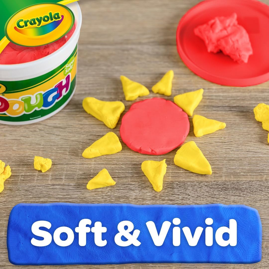 Crayola Dough - Red 3lb Bulk Modeling Dough for Clay Alternative Resealable Tub Ages