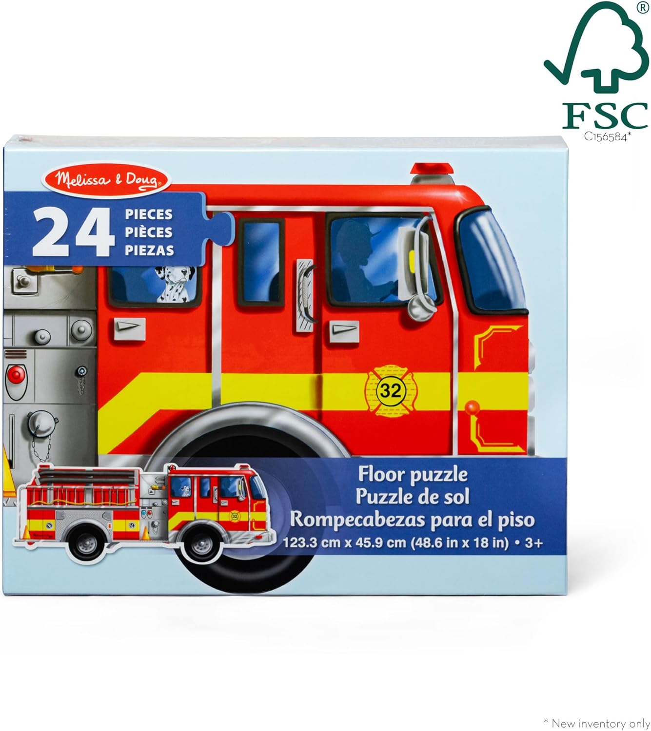 Melissa & Doug Melissa Doug Fire Truck Jumbo Jigsaw Floor Puzzle