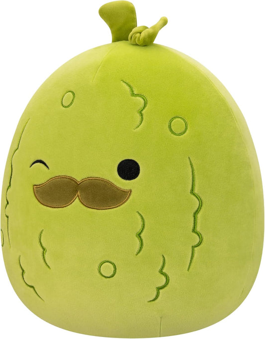 Squishmallows Original 12-Inch Charles Pickle with Mustache - Medium-Sized Ultrasoft Official Jazwares Plush