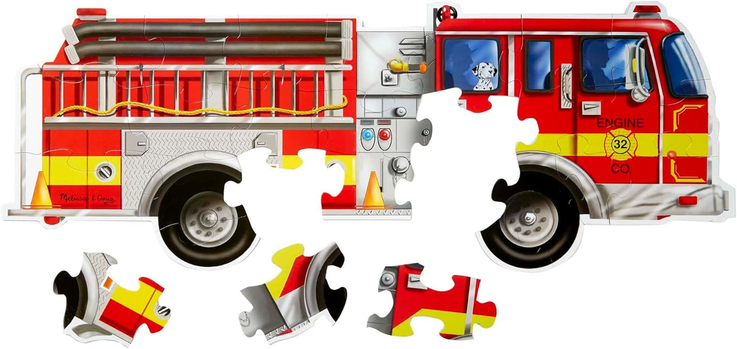 Melissa & Doug Melissa Doug Fire Truck Jumbo Jigsaw Floor Puzzle