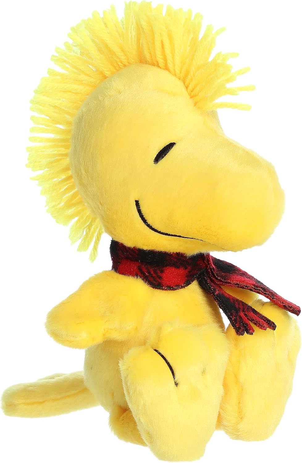 Aurora Festive Peanuts Winter Plaid Woodstock Stuffed Animal - Classic Characters -