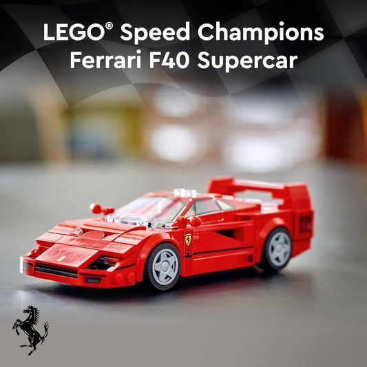 LEGO Speed Champions Ferrari F40 Supercar Toy Car Model Building Set