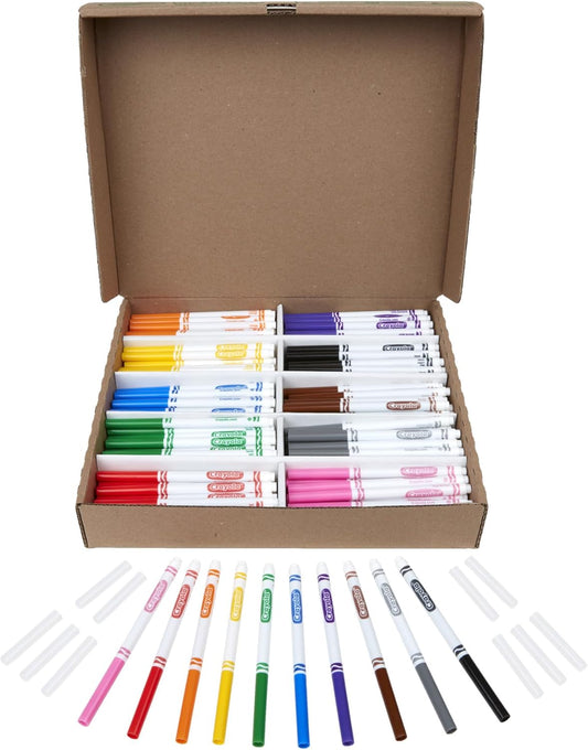Crayola Fine Line Markers Classpack 200ct Markers for Teacher Classroom Must Have Back to