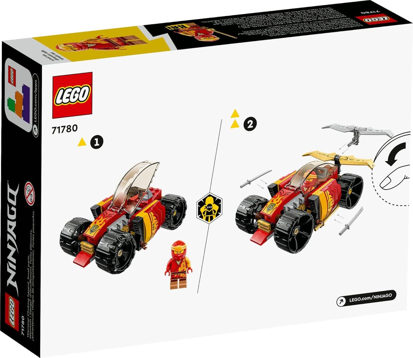 Lego NINJAGO Kai's Ninja Race Car EVO 71780 20in1 Racing Car Building Toy Set Can Build a Off Road Vehicle