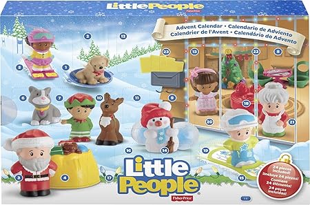 Fisher-Price Little People Toddler Advent Calendar Set of 24 Figures for Christmas Play