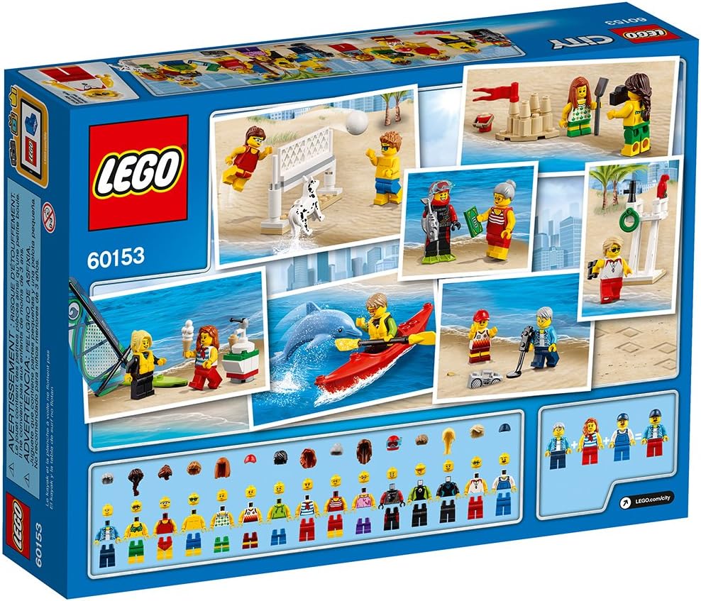 LEGO City Town People Pack - Fun at The Beach 60153 Building Kit 169 Piece