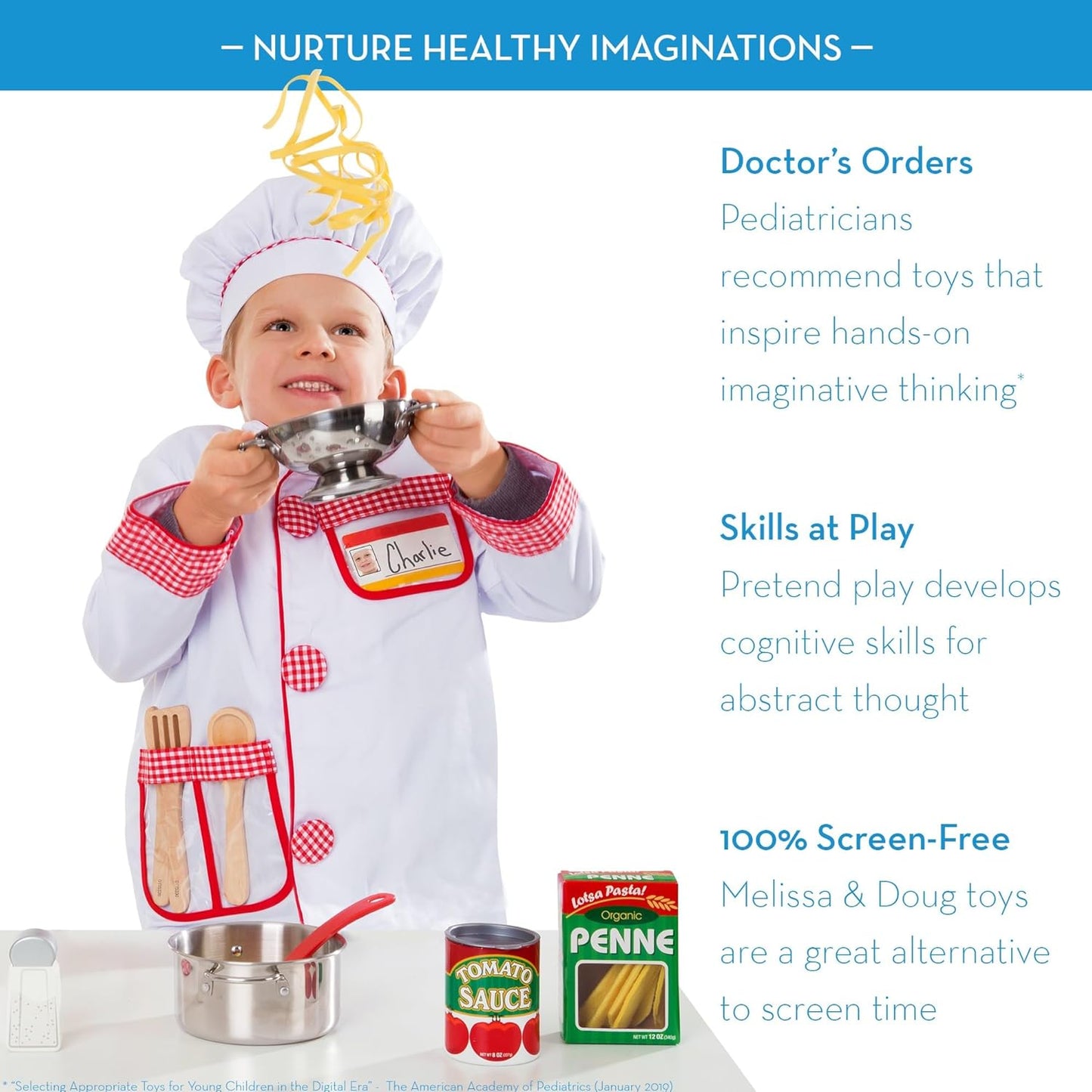 Melissa & Doug Melissa Doug Stainless Steel Pots and Pans Pretend Play Kitchen Set for 8