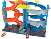 Hot Wheels City Toy Car Track Set Transforming Race Tower Single to Dual-Mode Racing with 164 Scale Vehicle