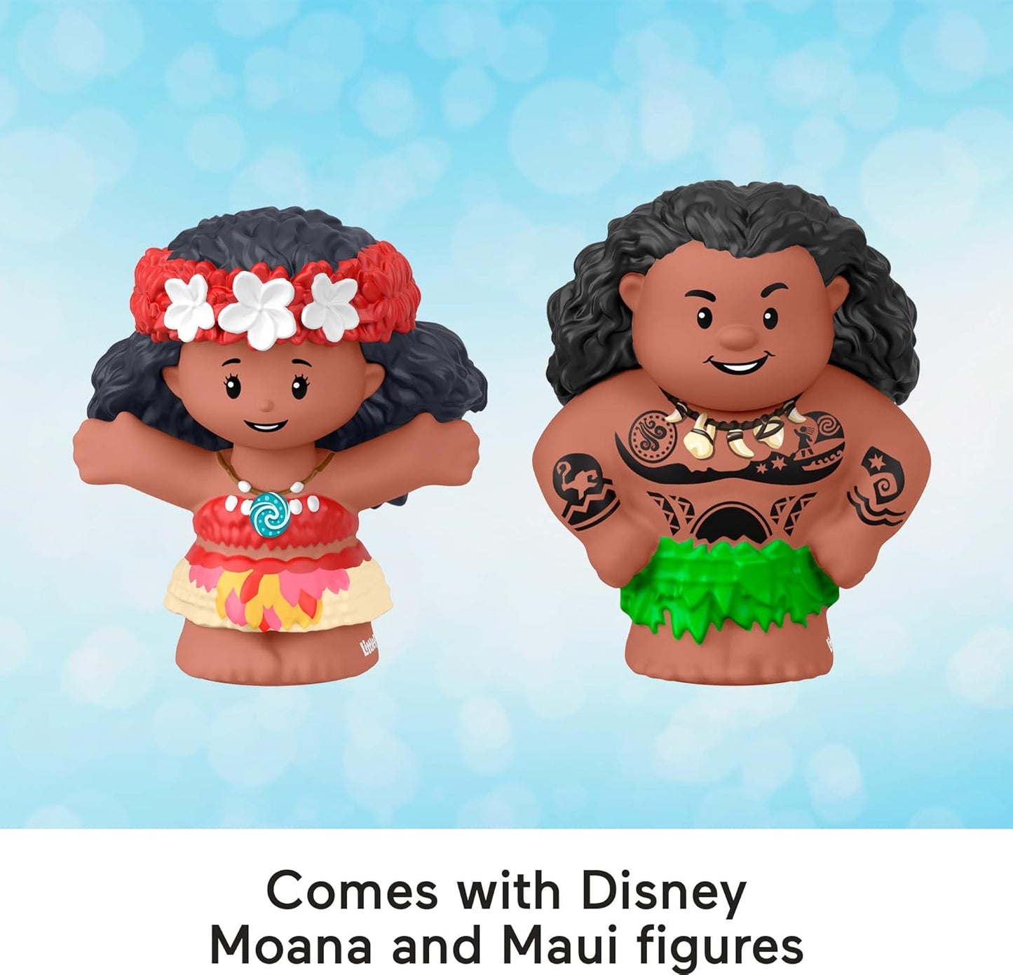 Fisher-Price Little People Toddler Toy Disney Princess Moana Maui's Canoe Sail Boat with