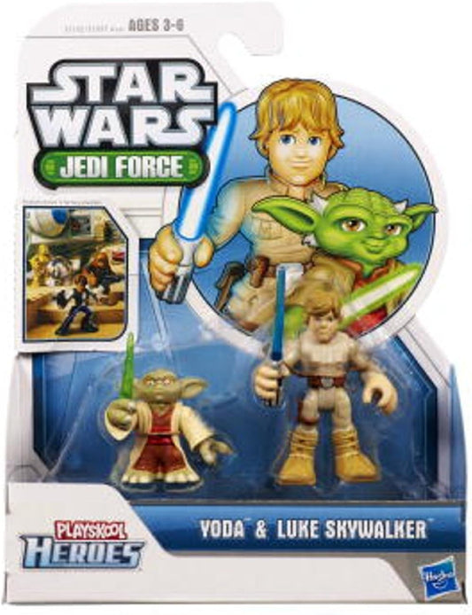 STAR WARS Playskool Heroes Star Wars Jedi Force Figures Luke Skywalker and Yoda