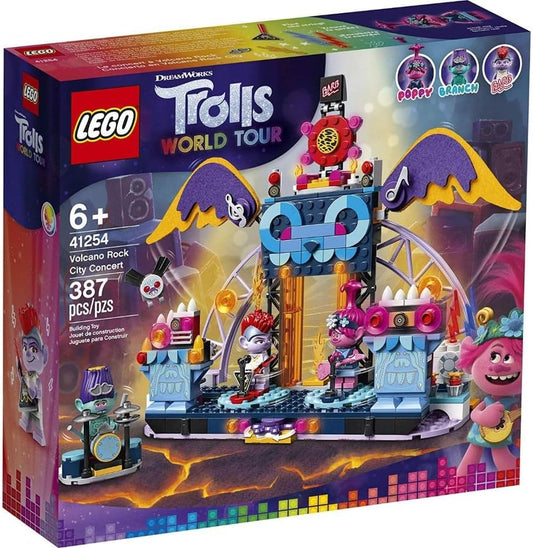 LEGO Trolls World Tour Volcano Rock City Concert 41254 Cool Trolls Toy Building Kit for