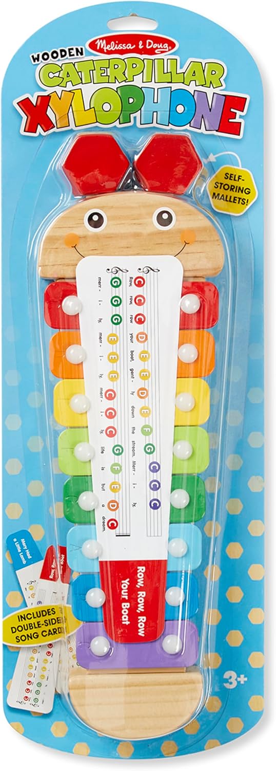 Melissa & Doug Melissa Doug Caterpillar Xylophone Musical Toy With Wooden Mallets 15.25 x
