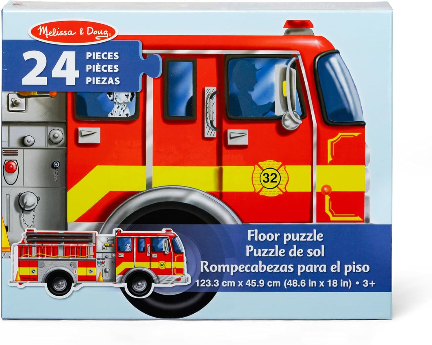 Melissa & Doug Melissa Doug Fire Truck Jumbo Jigsaw Floor Puzzle