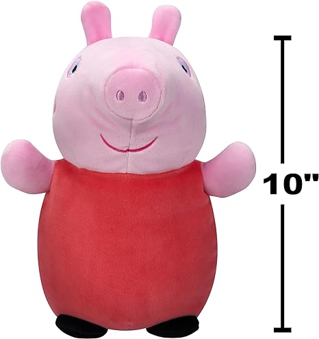 Squishmallows HugMees Original 10-Inch Peppa Pig - Medium-Sized Ultrasoft Official Jazwares Plush