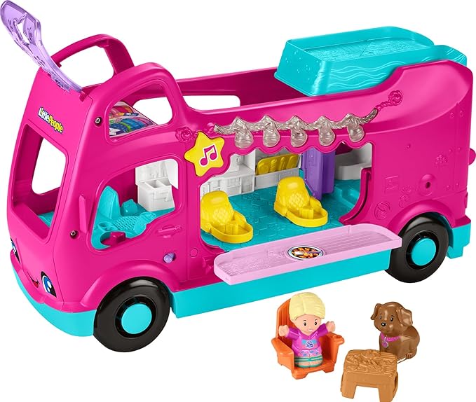 Little People Fisher-Price Little People Toddler Toy Barbie Little Dreamcamper RV Playset