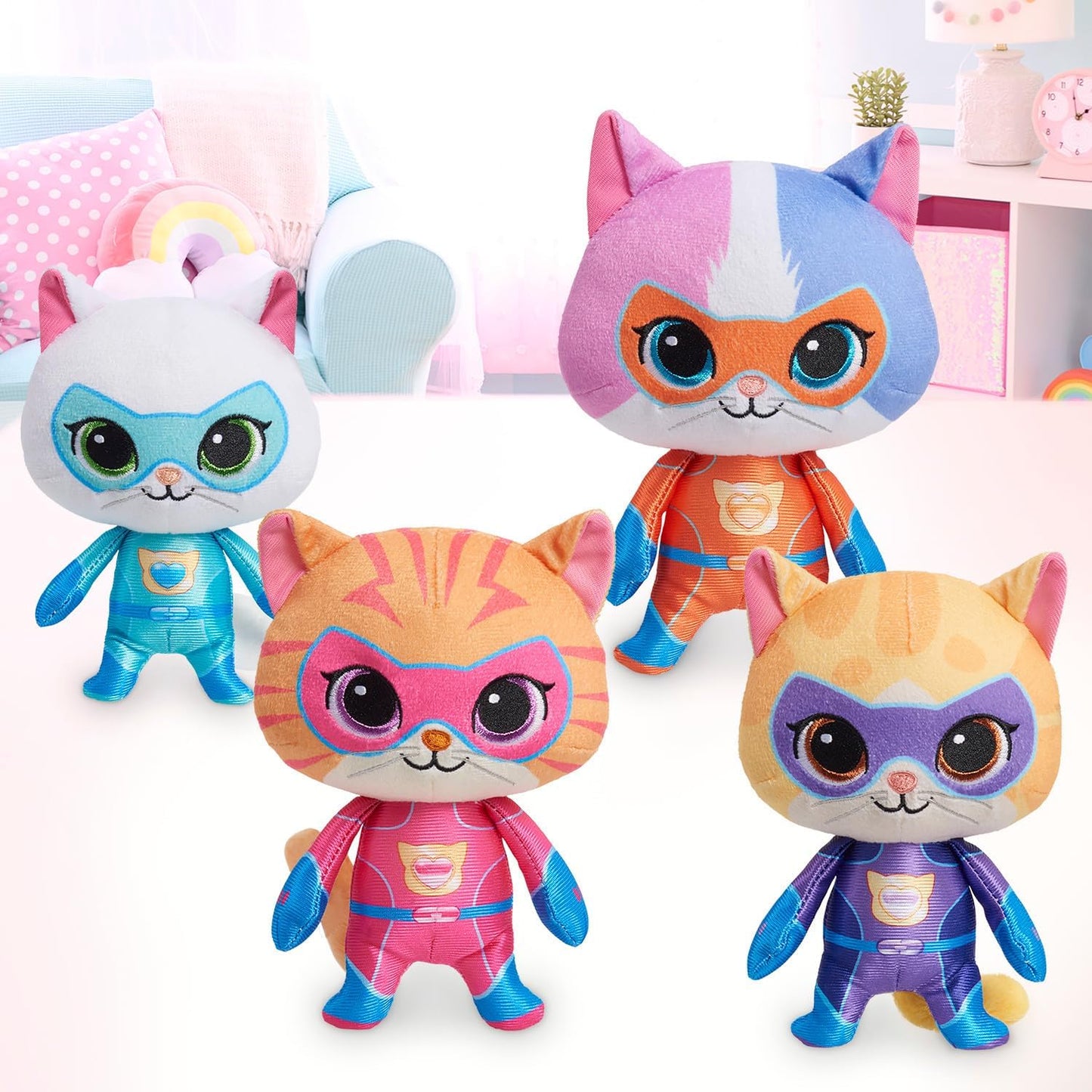 Just Play Disney Junior SuperKitties Small Plush Stuffed Animal Buddy Kitten for Ages 2 Up