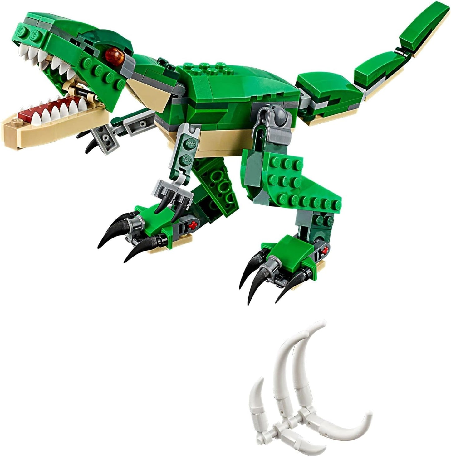 LEGO Creator 3 in 1 Mighty Dinosaur Toy Transforms from T. rex to Triceratops to