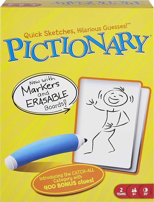Mattel Games Mattel Pictionary Board Drawing Game for Adults Families Parties Unique