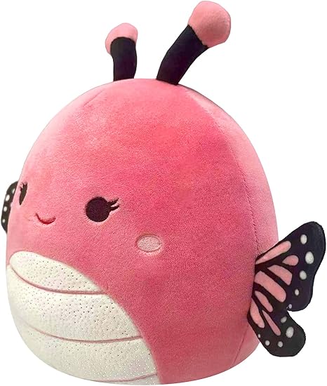 Squishmallows Original 14-Inch Andreina Pink Monarch Butterfly with White Sparkle Belly - Large Ultrasoft Official Jazwares Plush