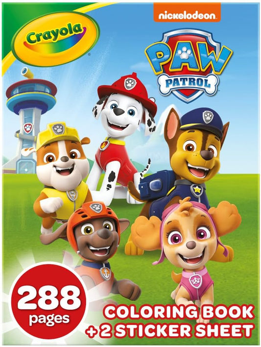 Crayola PAW Patrol Coloring Book 288pgs Coloring Book Pages PAW Patrol Gift Travel
