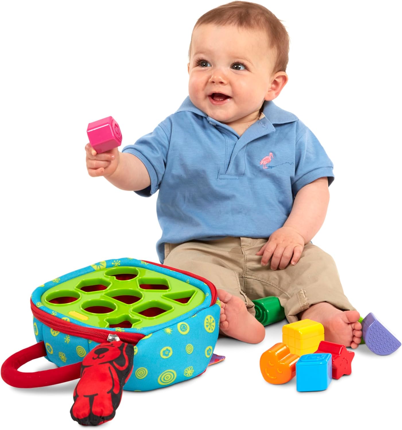 Melissa & Doug Melissa Doug K's Take-Along Shape Sorter Baby Toy with 2-Sided Activity