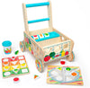 Melissa & Doug Melissa Doug Wooden Shape Sorting Grocery Cart Push Toy and Puzzle