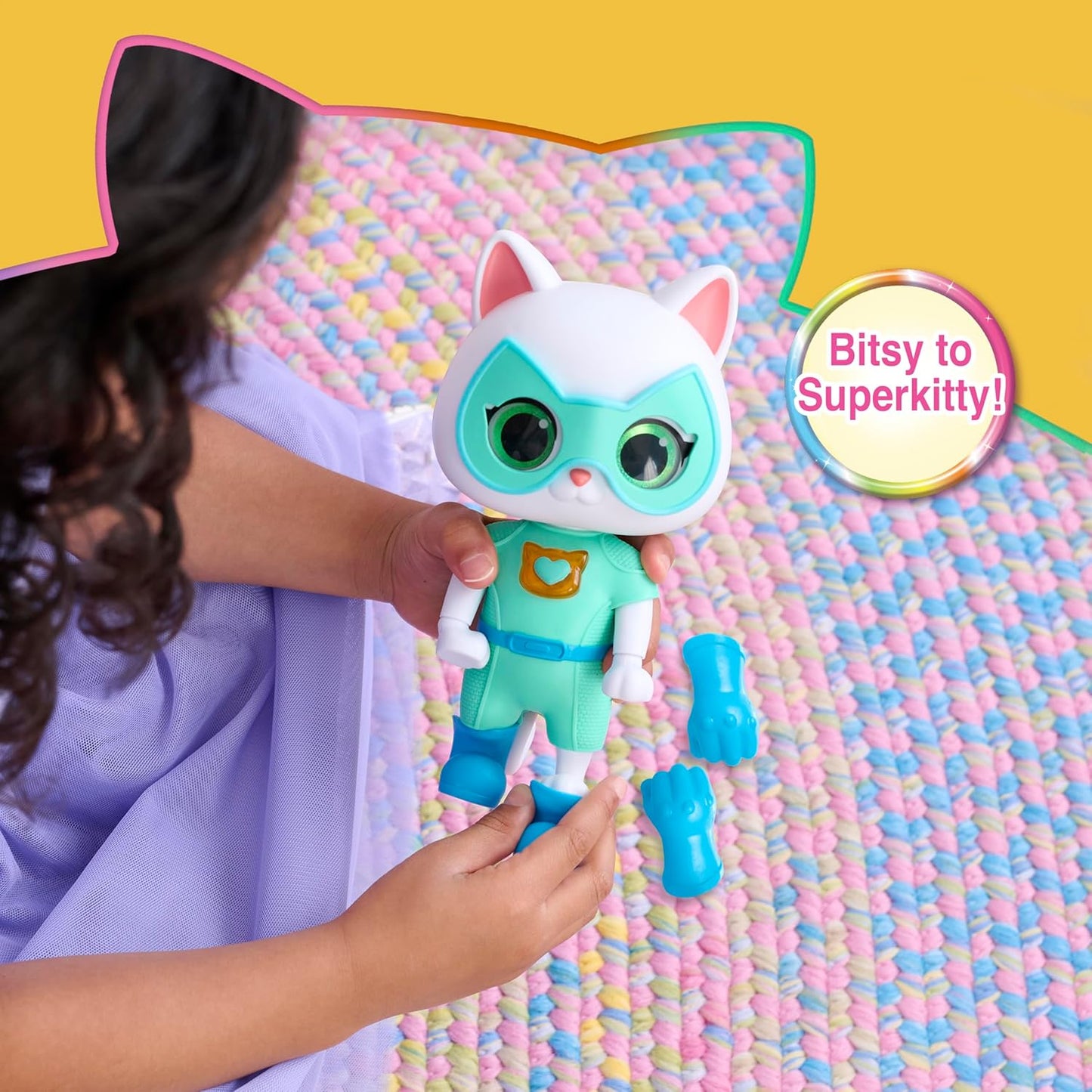 Just Play Disney Junior SuperKitties Cat-Tastic Transforming Bitsy for Ages 3 Up