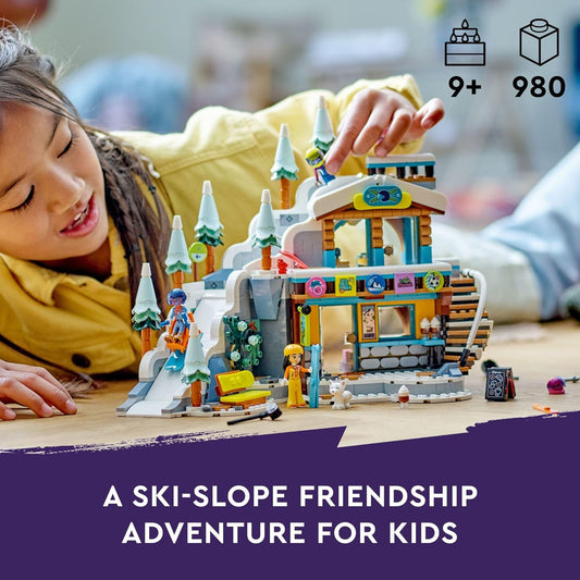 LEGO Friends Holiday Ski Slope and Cafe 41756 Building Toy Set Creative Fun for Ages 9 with 3 Mini-Doll