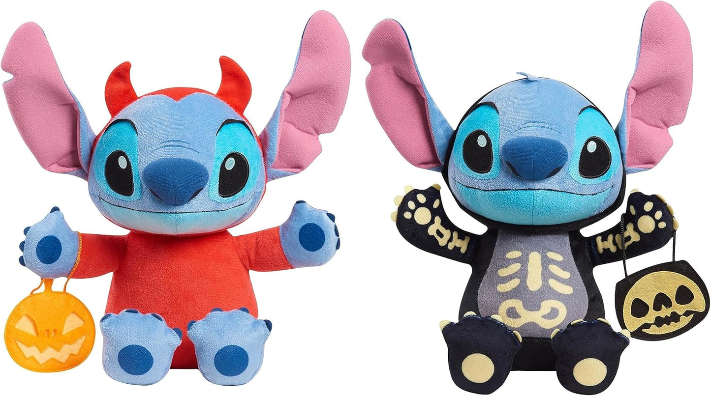 Just Play Disney Seasonal Stitch as a Skeleton Halloween Large 15-inch Plush