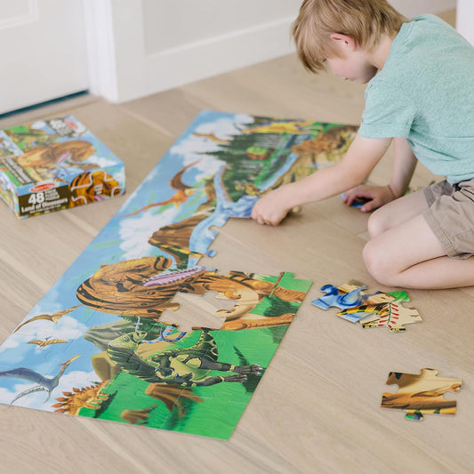 Melissa & Doug Melissa Doug Land of Dinosaurs Floor Puzzle