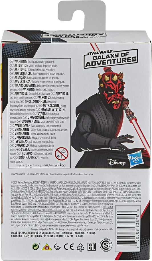 STAR WARS Galaxy of Adventures Darth Maul Toy 5-inch Scale Action Figure with Fun