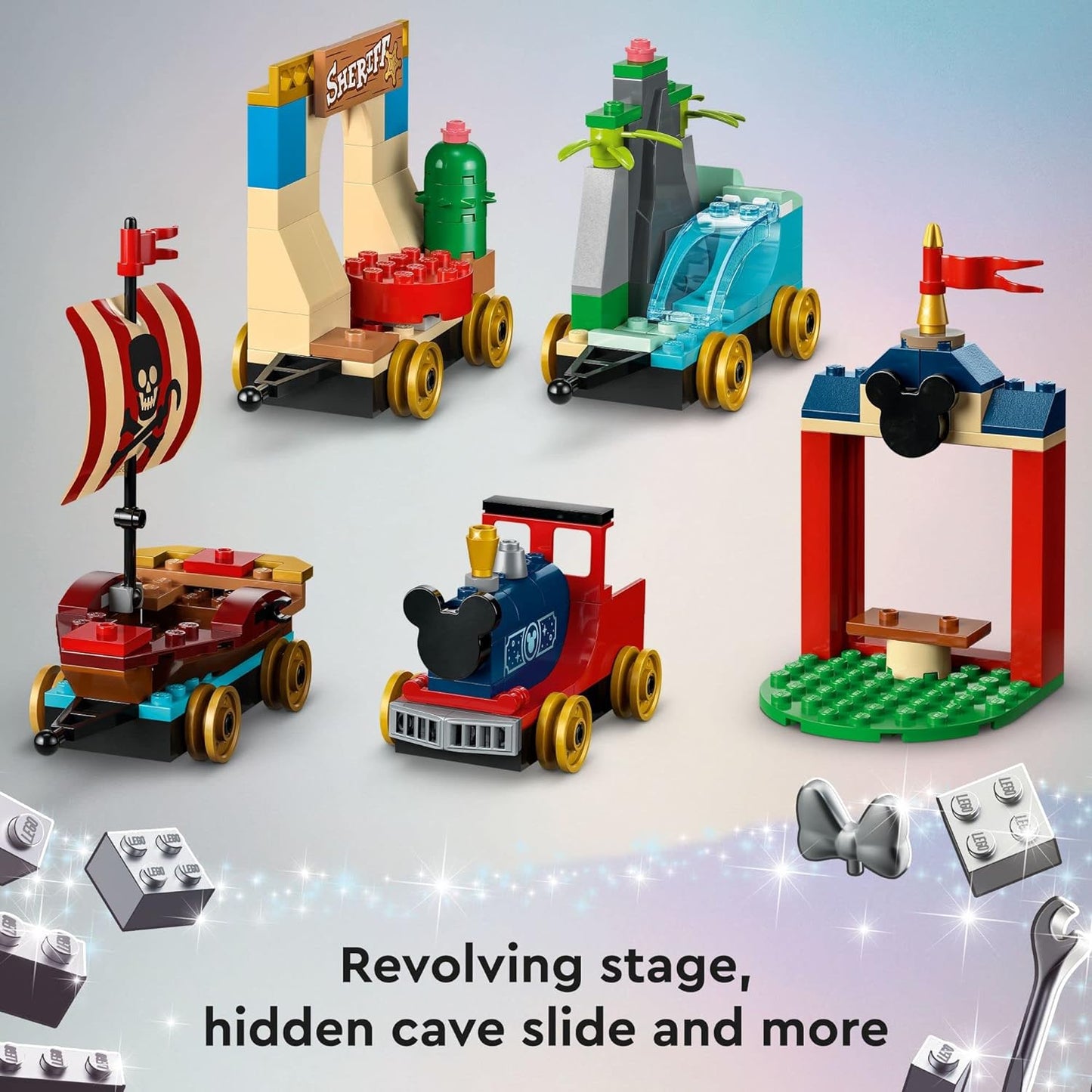 LEGO Disney 100 Celebration Train Building Toy 43212 Imaginative Play Fun for Preschool