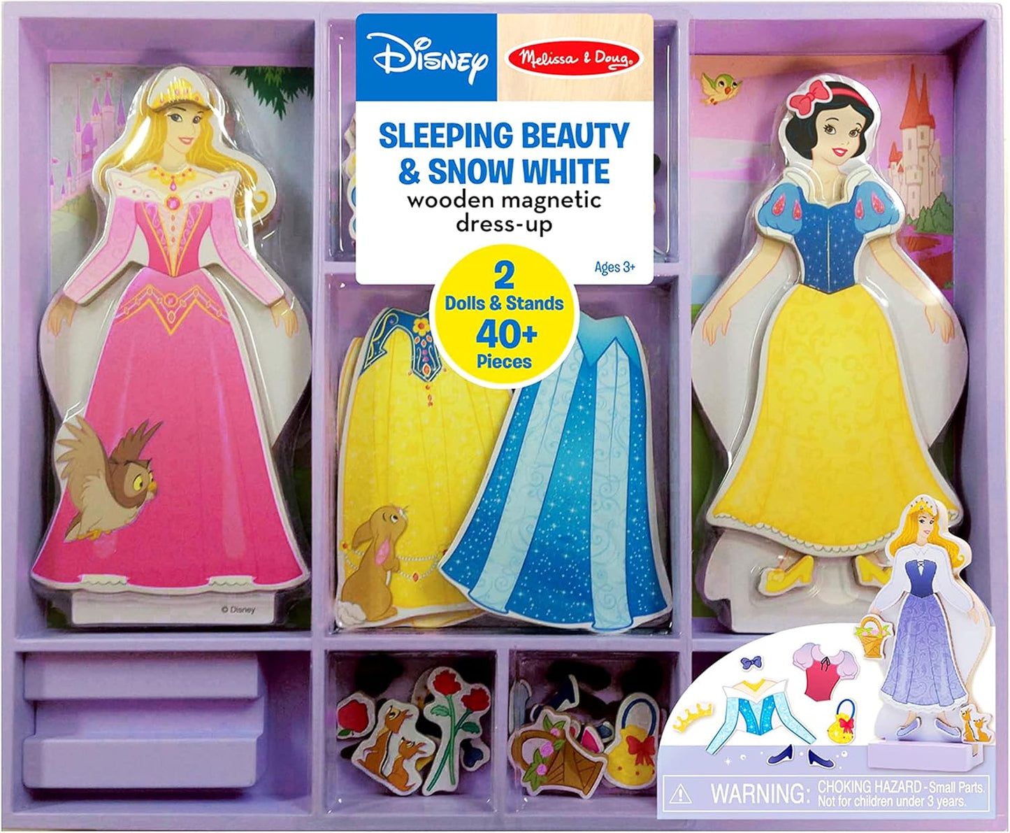 Melissa & Doug Melissa Doug Disney Sleeping Beauty and Snow White Magnetic Dress-Up Wooden Doll
