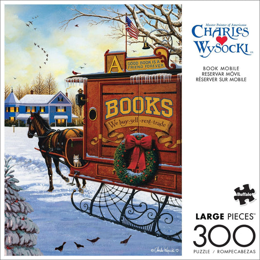 Buffalo Games Buffalo - Charles Wysocki - Book Mobile - 300 Piece Jigsaw Puzzle